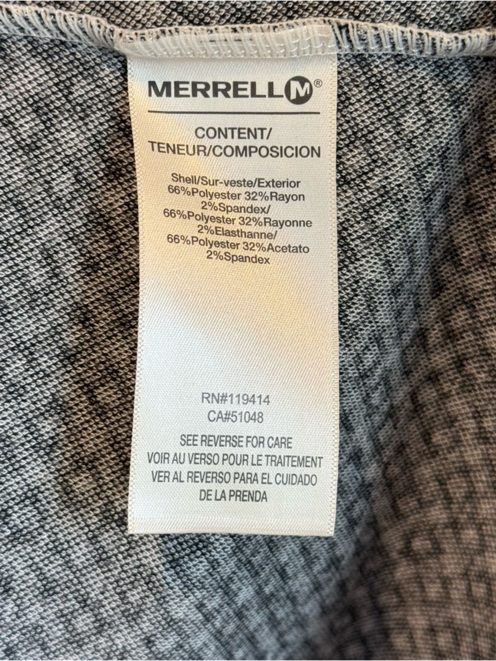 Merrell Black & White Geometric Button-Collar Long Sleeve Top - Picture 4 of 5